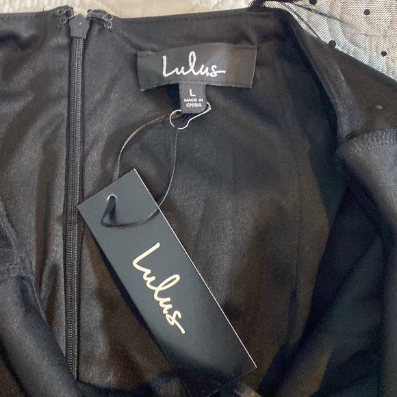Lulus Black Sheer Rhinestone Bodycon Dress - Picture 6 of 11